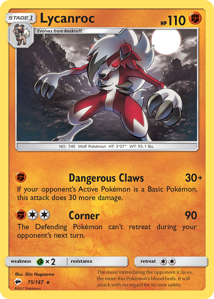 Lycanroc (75/147) [Sun & Moon: Burning Shadows] | Enigma On Main