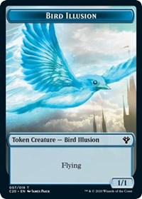 Bird Illusion // Beast (011) Double-sided Token [Commander 2020 Tokens] | Enigma On Main