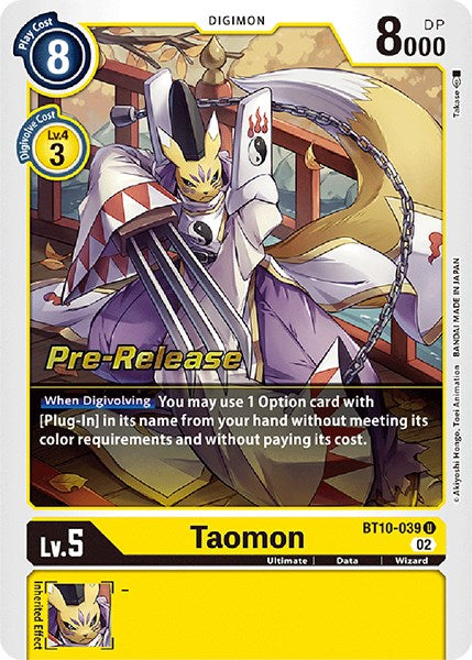 Taomon [BT10-039] [Xros Encounter Pre-Release Cards] | Enigma On Main