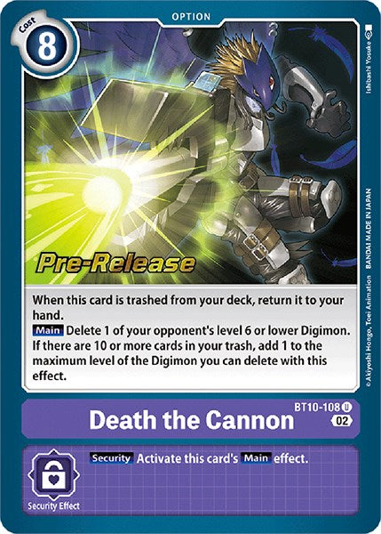 Death the Cannon [BT10-108] [Xros Encounter Pre-Release Cards] | Enigma On Main