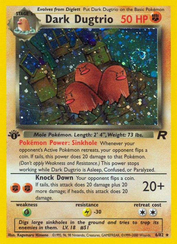 Dark Dugtrio (6/82) [Team Rocket 1st Edition] | Enigma On Main