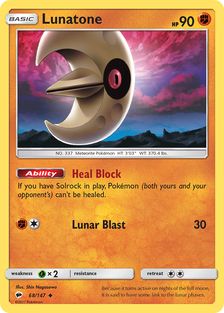Lunatone (68/147) [Sun & Moon: Burning Shadows] | Enigma On Main