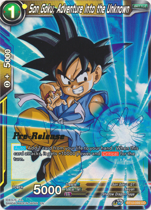 Son Goku, Adventure into the Unknown (BT10-099) [Rise of the Unison Warrior Prerelease Promos] | Enigma On Main