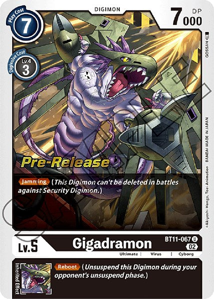 Gigadramon [BT11-067] [Dimensional Phase Pre-Release Promos] | Enigma On Main