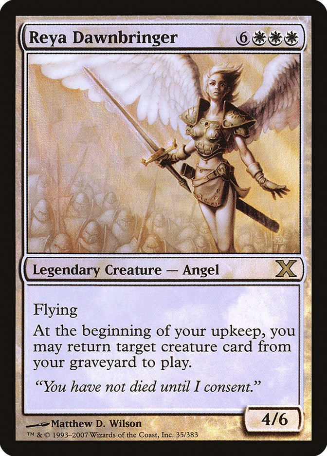 Reya Dawnbringer (Premium Foil) [Tenth Edition] | Enigma On Main