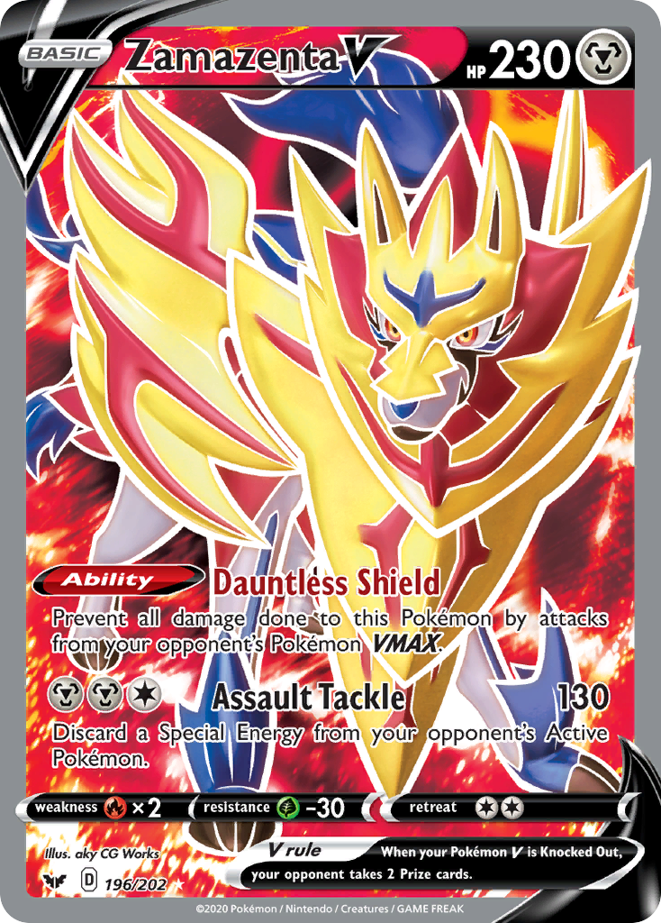 Zamazenta V (196/202) [Sword & Shield: Base Set] | Enigma On Main