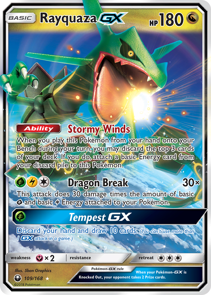 Rayquaza GX (109/168) [Sun & Moon: Celestial Storm] | Enigma On Main