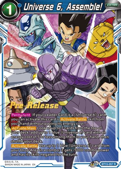 Universe 6, Assemble! (BT15-057) [Saiyan Showdown Prerelease Promos] | Enigma On Main