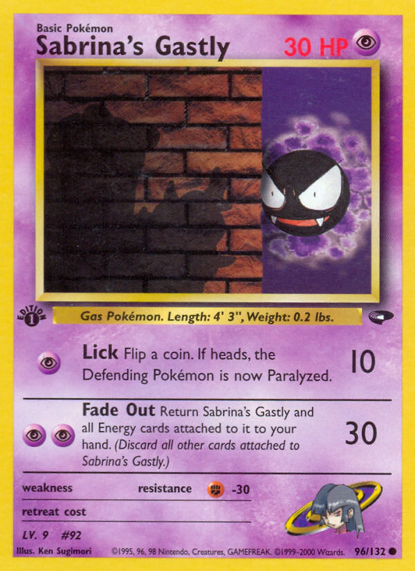 Sabrina's Gastly (96/132) [Gym Challenge 1st Edition] | Enigma On Main