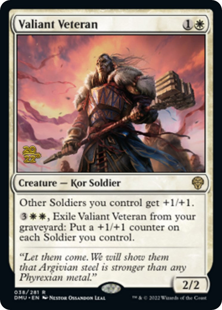 Valiant Veteran [Dominaria United Prerelease Promos] | Enigma On Main