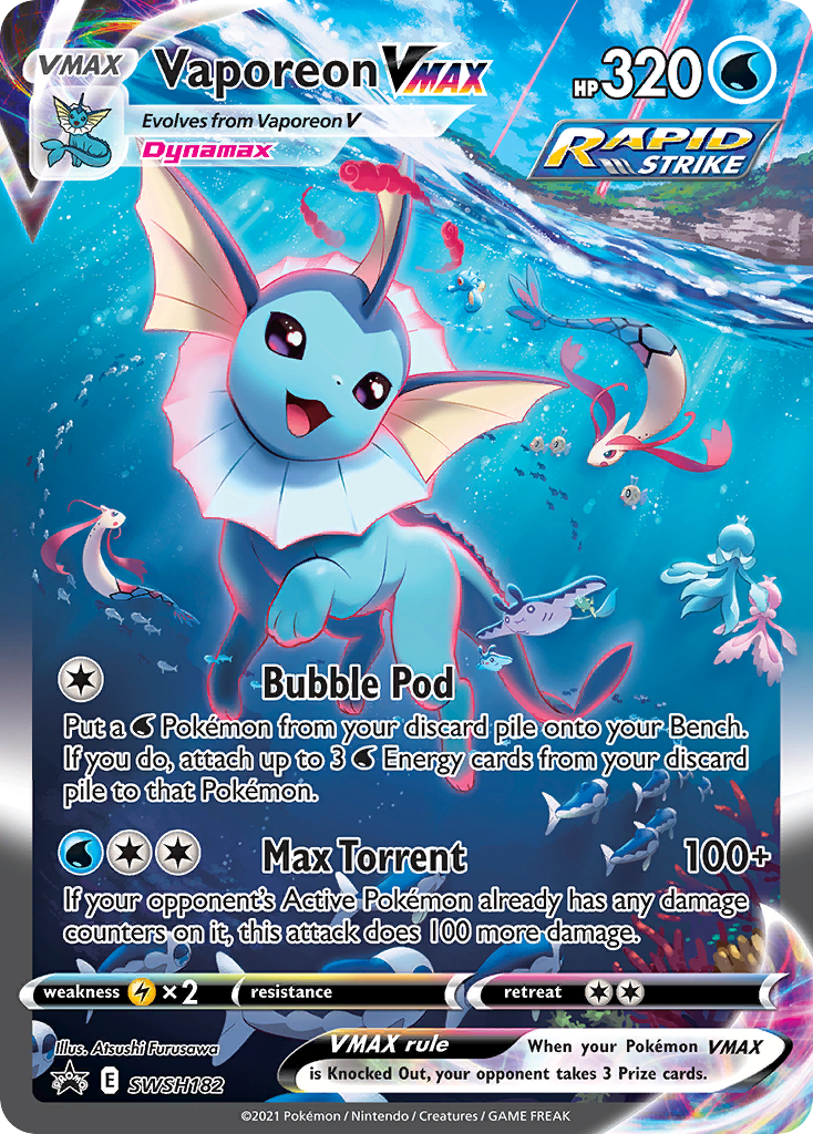 Vaporeon VMAX (SWSH182) (Jumbo Card) [Sword & Shield: Black Star Promos] | Enigma On Main