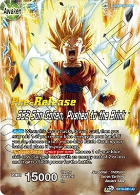 Son Gohan // SS2 Son Gohan, Pushed to the Brink (BT13-031) [Supreme Rivalry Prerelease Promos] | Enigma On Main