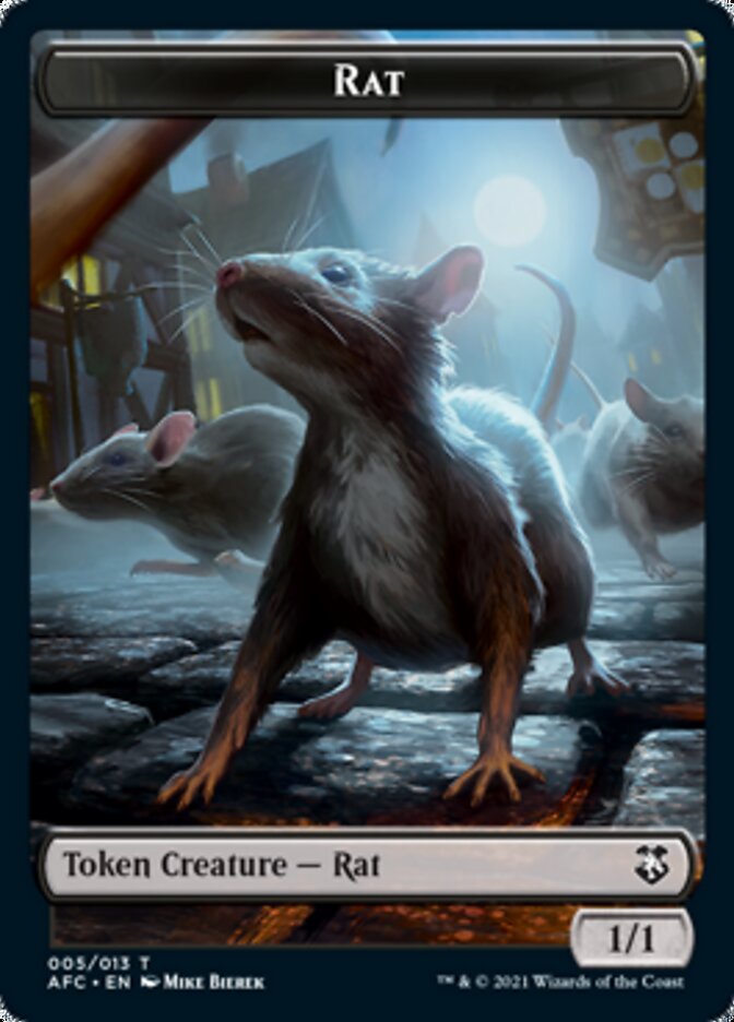 Rat // Zombie Double-sided Token [Dungeons & Dragons: Adventures in the Forgotten Realms Commander Tokens] | Enigma On Main