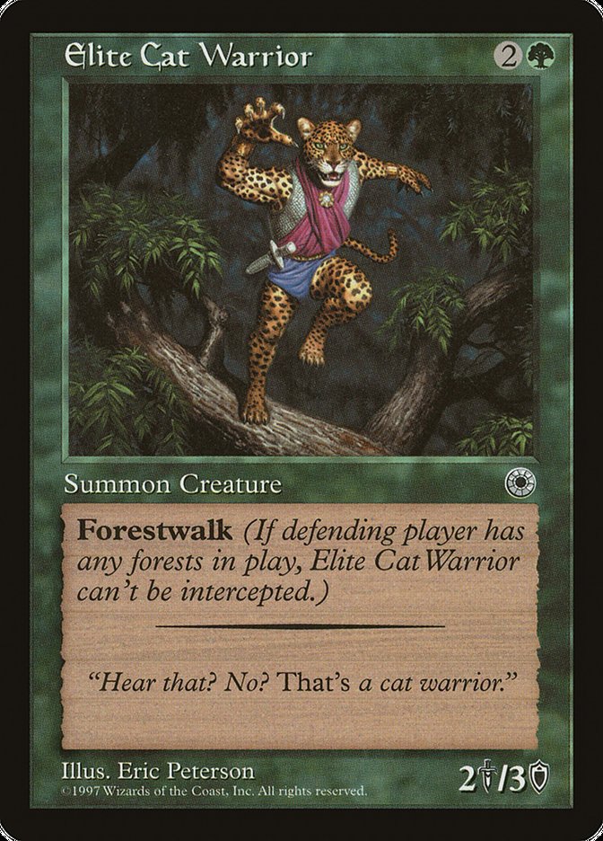 Elite Cat Warrior (With Flavor Text) [Portal] | Enigma On Main