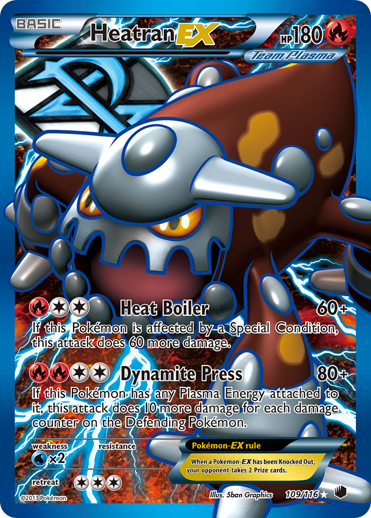 Heatran EX (109/116) [Black & White: Plasma Freeze] | Enigma On Main