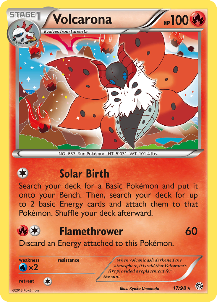 Volcarona (17/98) [XY: Ancient Origins] | Enigma On Main