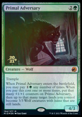 Primal Adversary [Innistrad: Midnight Hunt Prerelease Promos] | Enigma On Main