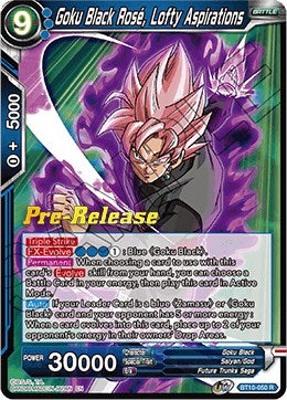 Goku Black Rose, Lofty Aspirations (BT10-050) [Rise of the Unison Warrior Prerelease Promos] | Enigma On Main