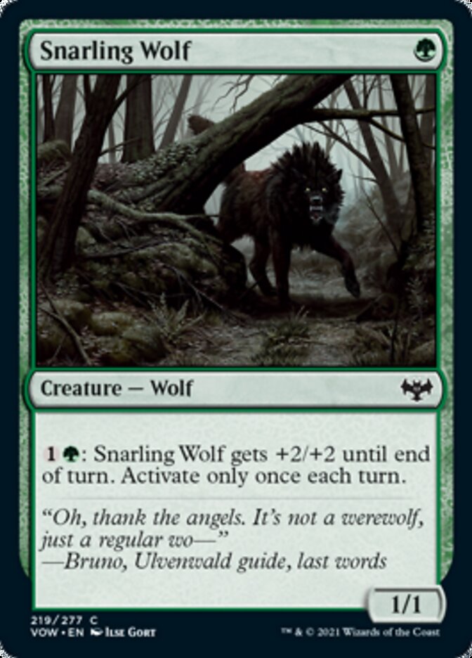 Snarling Wolf [Innistrad: Crimson Vow] | Enigma On Main