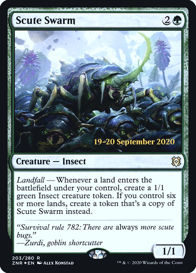 Scute Swarm  [Zendikar Rising Prerelease Promos] | Enigma On Main