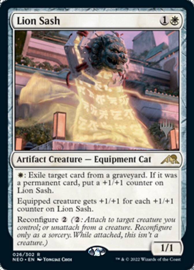 Lion Sash (Promo Pack) [Kamigawa: Neon Dynasty Promos] | Enigma On Main