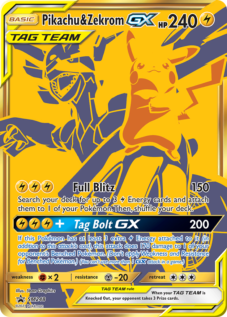 Pikachu & Zekrom GX (SM248) (Jumbo Card) [Sun & Moon: Black Star Promos] | Enigma On Main