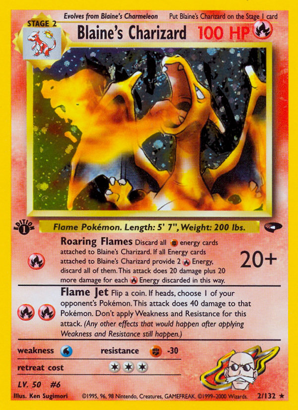 Blaine's Charizard (2/132) [Gym Challenge 1st Edition] | Enigma On Main