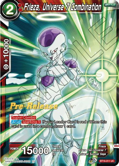 Frieza, Universe 7 Combination (BT16-011) [Realm of the Gods Prerelease Promos] | Enigma On Main