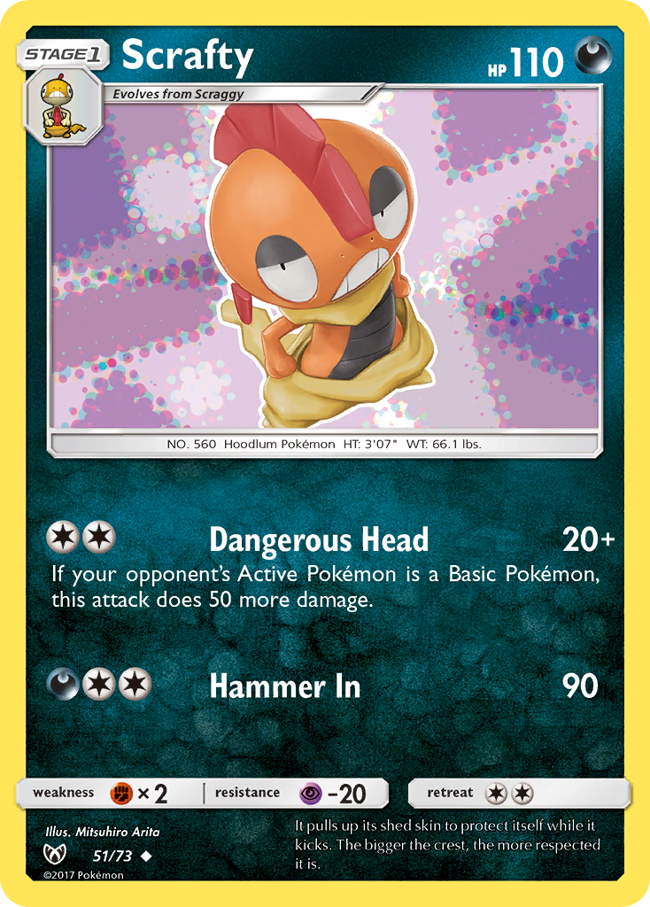 Scrafty (51/73) [Sun & Moon: Shining Legends] | Enigma On Main