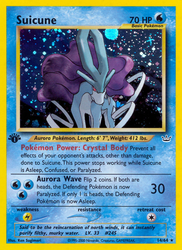 Suicune (14/64) [Neo Revelation 1st Edition] | Enigma On Main