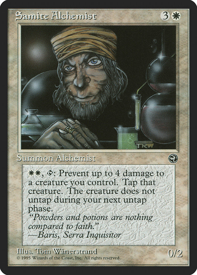 Samite Alchemist (Baris Flavor Text) [Homelands] | Enigma On Main