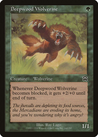 Deepwood Wolverine [Mercadian Masques] | Enigma On Main