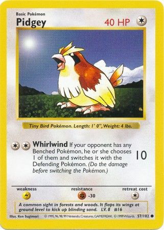 Pidgey (57/102) [Base Set Shadowless Unlimited] | Enigma On Main