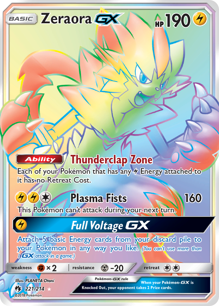 Zeraora GX (221/214) [Sun & Moon: Lost Thunder] | Enigma On Main