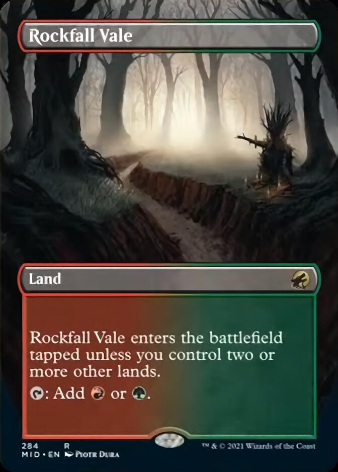 Rockfall Vale (Borderless) [Innistrad: Midnight Hunt] | Enigma On Main