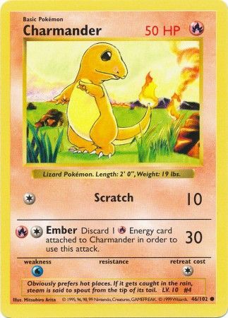 Charmander (46/102) [Base Set Shadowless Unlimited] | Enigma On Main