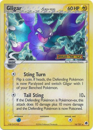 Gligar (16/101) (Delta Species) (Stamped) [EX: Dragon Frontiers] | Enigma On Main