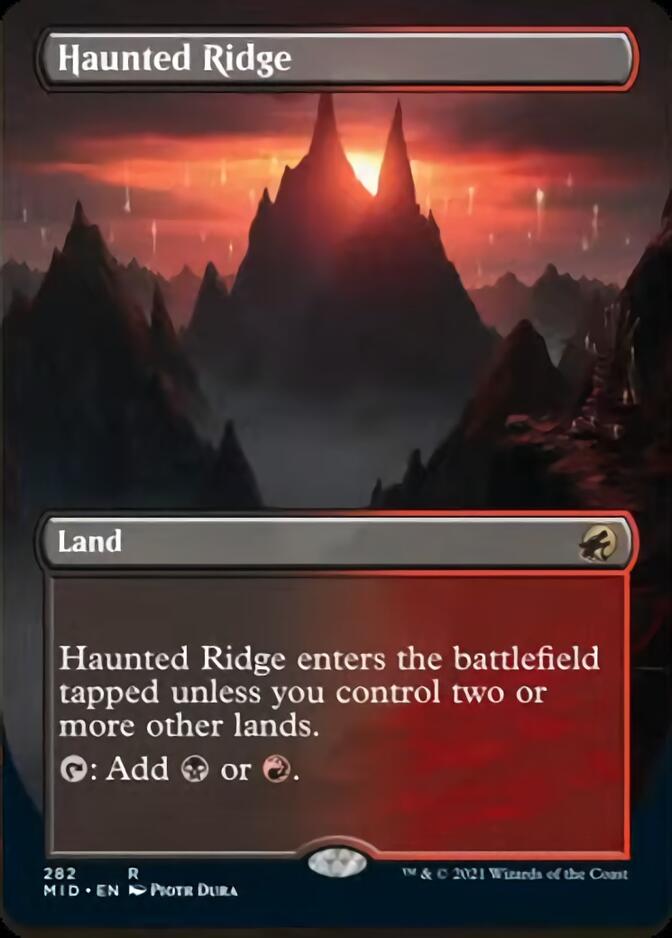 Haunted Ridge (Borderless) [Innistrad: Midnight Hunt] | Enigma On Main
