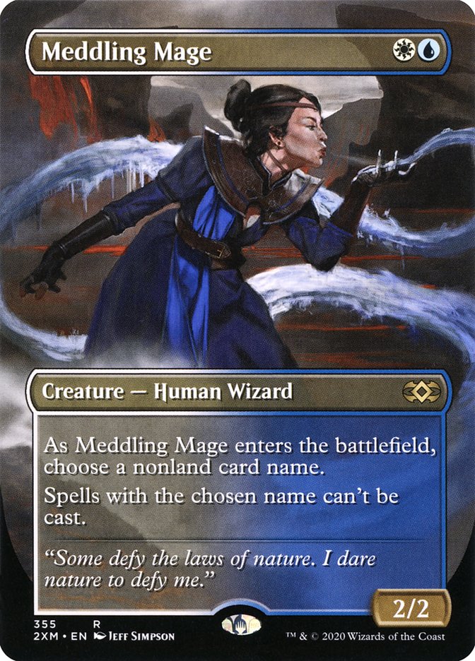 Meddling Mage (Borderless) [Double Masters] | Enigma On Main