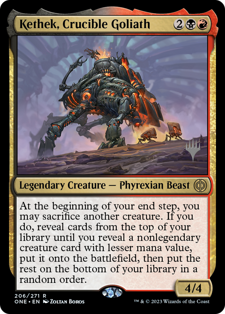 Kethek, Crucible Goliath (Promo Pack) [Phyrexia: All Will Be One Promos] | Enigma On Main