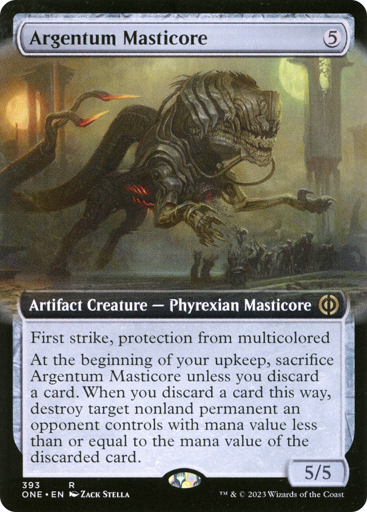 Argentum Masticore (Extended Art) [Phyrexia: All Will Be One] | Enigma On Main