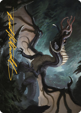 Brainstealer Dragon Art Card (Gold-Stamped Signature) [Commander Legends: Battle for Baldur's Gate Art Series] | Enigma On Main