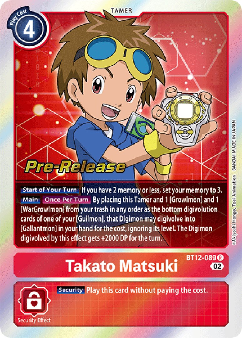 Takato Matsuki [BT12-089] [Across Time Pre-Release Cards] | Enigma On Main