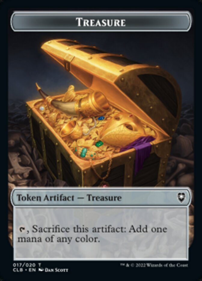 Treasure // Saproling Double-sided Token [Commander Legends: Battle for Baldur's Gate Tokens] | Enigma On Main