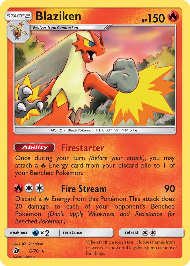 Blaziken (6/70) (Theme Deck Exclusive) [Sun & Moon: Dragon Majesty] | Enigma On Main