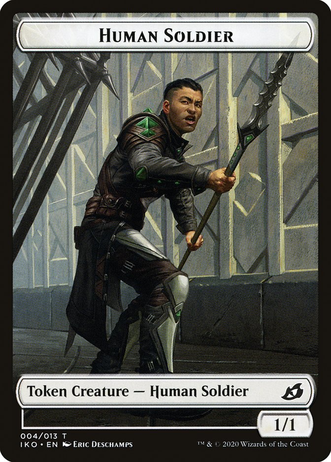 Human Soldier (004/013) [Ikoria: Lair of Behemoths Tokens] | Enigma On Main