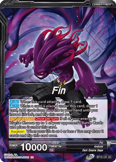 Fin // Fin, Apocalyptic Absorption (BT15-121) [Saiyan Showdown Prerelease Promos] | Enigma On Main