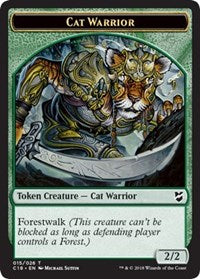 Cat Warrior // Thopter (026) Double-sided Token [Commander 2018 Tokens] | Enigma On Main