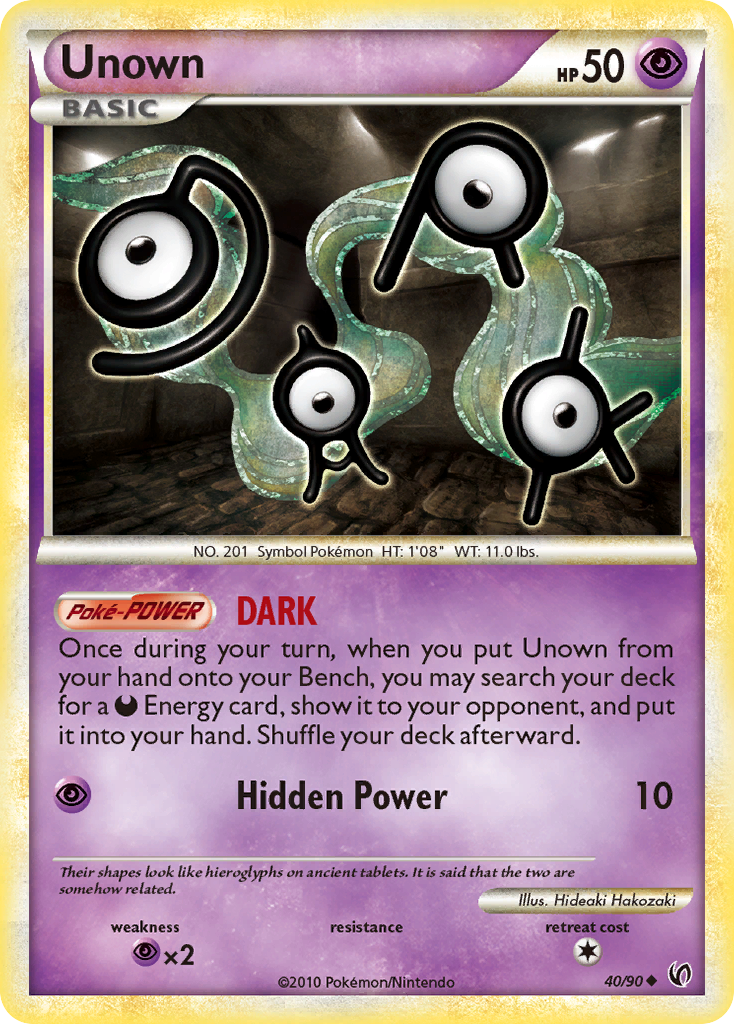 Unown (40/90) [HeartGold & SoulSilver: Undaunted] | Enigma On Main