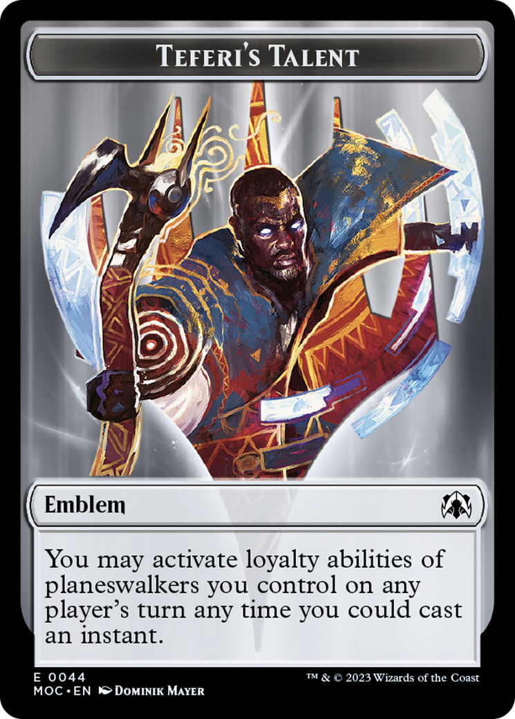 Teferi's Talent Emblem [March of the Machine Commander Tokens] | Enigma On Main